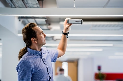 Man With Light Measurement Monitor BRE